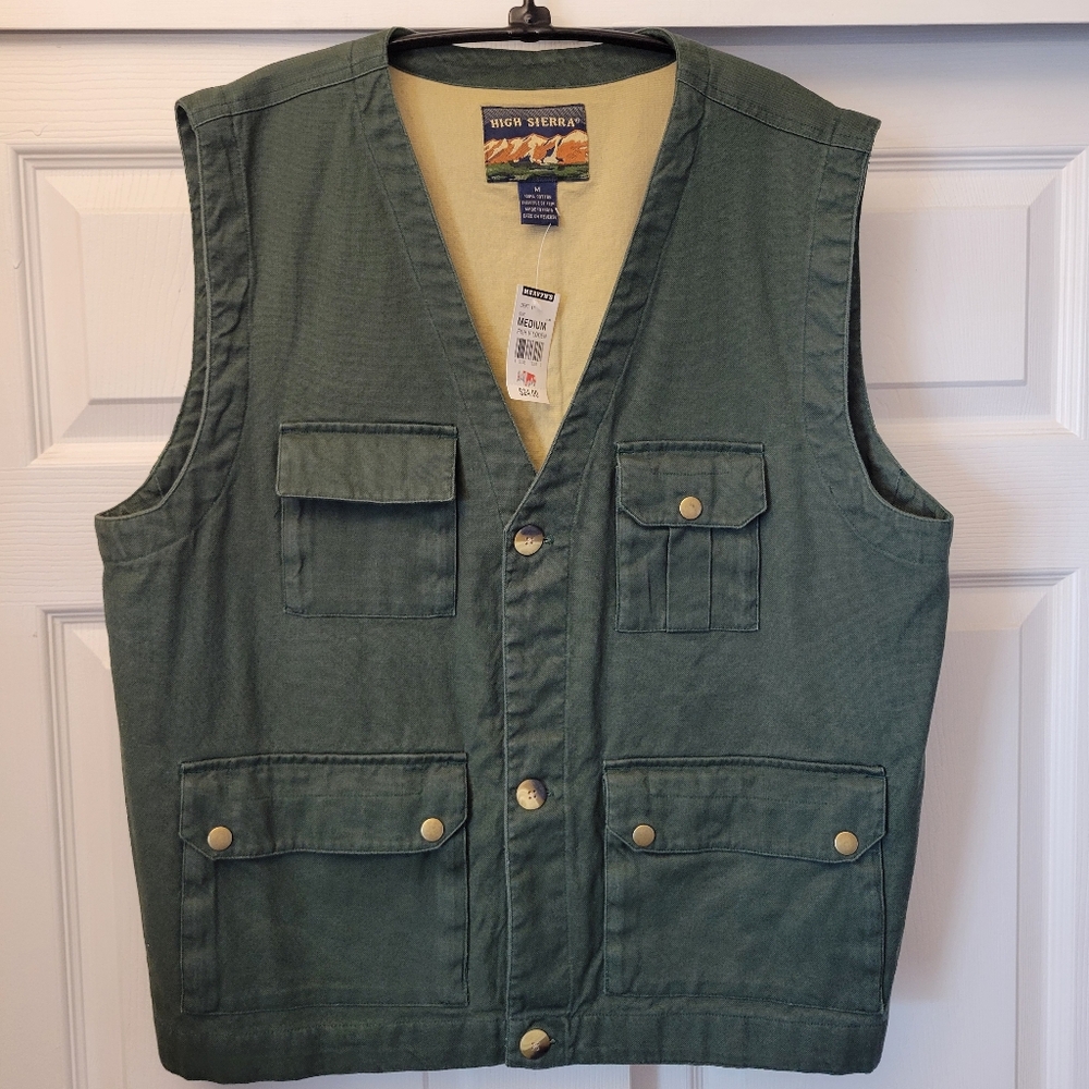 Vintage High Sierra Safari Hunting Camping Fishing Vest Jacket Men’s Size M